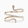 Crystal Daisy Brass Cuff