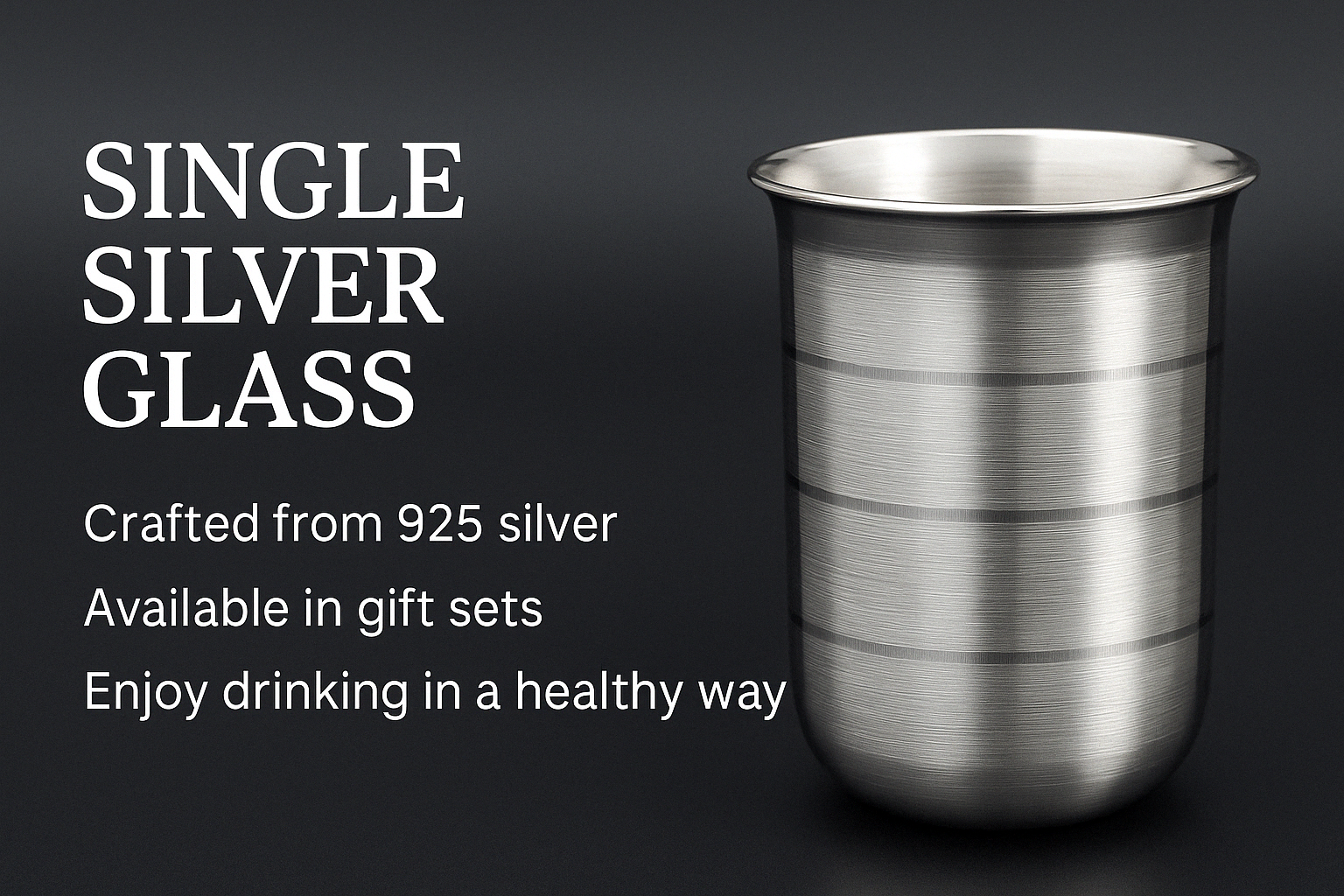 Single Silver Glass with 925 purity
