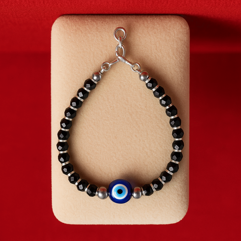 Silver Baby Nazaria Bracelet | Evil Eye Protection Kada for Newborn - Image 2