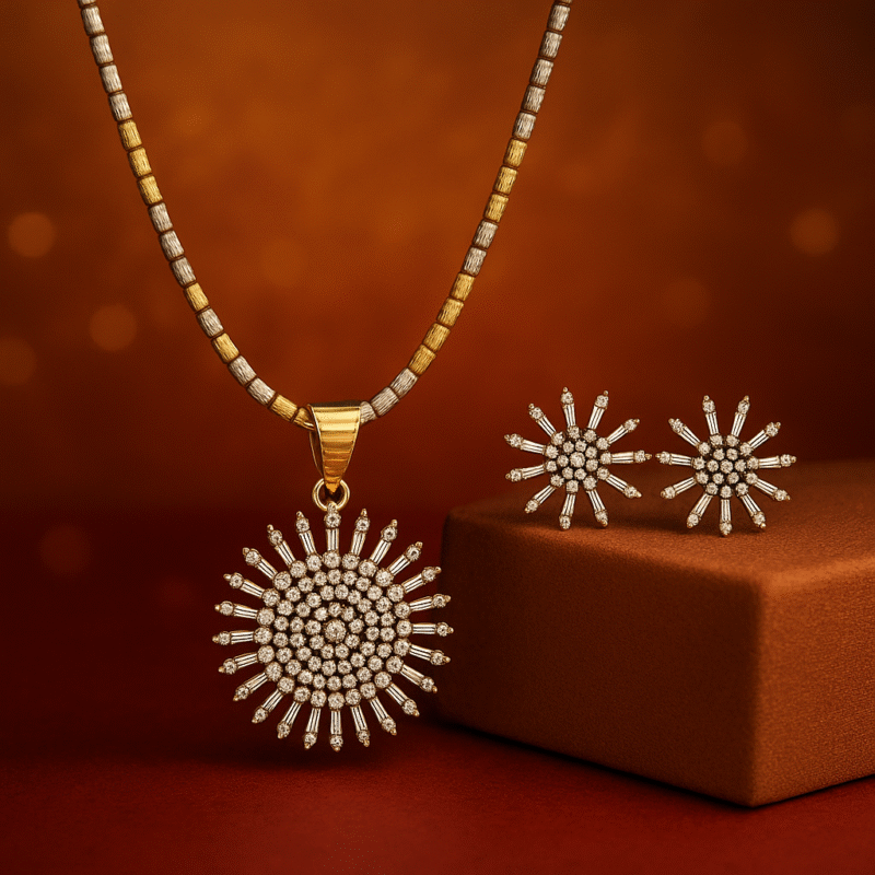 Celestial Sun Diamond Set | 22k Gold - Image 2